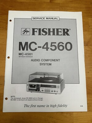 Fisher MC-4560 Audio System Turntable Service Manual OEM Vintage Diagrams-image