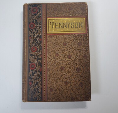Antique 1885 POETICAL WORKS Alfred Lord Tennyson Book Thomas Crowell Gold Edge-image