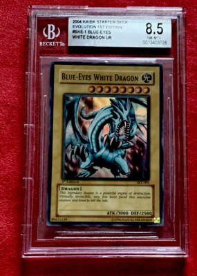 YU GI OH BLUE EYES WHITE DRAGON RARE GRADED BGS Yu-Gi-Oh! UR Ultra Rare BGS 8.5-image