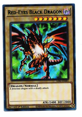 Yu-Gi-Oh Card: Red-Eyes Black Dragon (Green) LDS1-EN001 1st Ultra Rare! NM-image