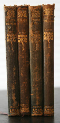 SIR WALTER SCOTT Nelson New Century Library LEATHER Rob Roy Waverly Talisman +-image