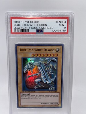 Yu-Gi-Oh! Blue-Eyes White Dragon Limited Edition Ultra LC01-EN004 PSA 9 Card-image