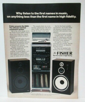 FISHER 8500 STEREO SYSTEM COMPONENTS 1980's 10