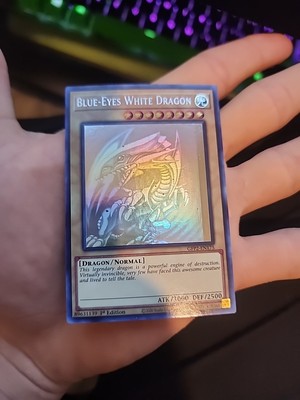 Blue-Eyes White Dragon (Ghost Rare) GFP2-EN175 (ART SHIFT MISPRINT!!!)-image