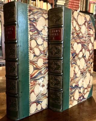 1840 LORD BYRON Life & Works Leather Bound 2 x Volume Set NUMEROUS ENGRAVINGS-image