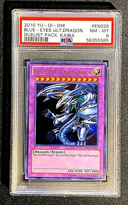 2010 PSA 8 NM/MT DPKB-EN026 BLUE EYES ULTIMATE DRAGON DUELIST PACK: KAIBA G3118-image
