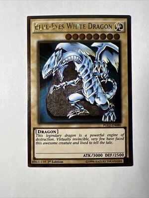 1x Blue-Eyes White Dragon - PGL2-EN080 - Gold Rare - 1st Edition NM-image