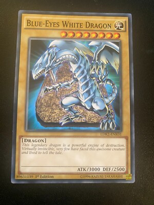 Yu-Gi-Oh! TCG Blue-Eyes White Dragon LDK2-ENK01 1st Edition NM-image