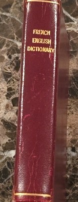 COLLINS FRENCH GEM DICTIONARY Leather Bound 1952-image