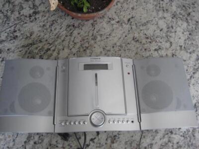 FISHER SLIM-1600 SLIM-PROFILE AUDIO SYSTEM CD, AM/FM STEREO RADIO WALL HANGING-image