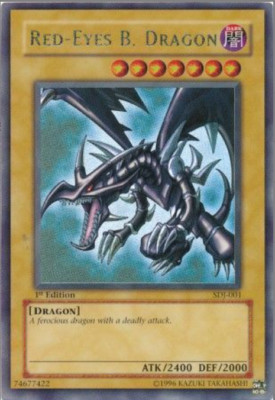 LIMITED | Yugioh Red-Eyes Black Dragon (SDJ-001) Ultra Rare First Edition-image
