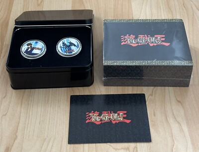 2022 Yu-Gi-Oh! SETO and BLUE-EYES WHITE DRAGON 2 x 1 oz Silver Coin Set $2 Niue-image