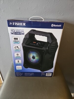 Fisher Bluetooth Karaoke Fm Radio X-bass Colorful Light Fx-image