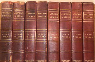 OLD LEATHER Set; ABRAHAM LINCOLN! 1905 Complete Constitutional Edition Rare war-image