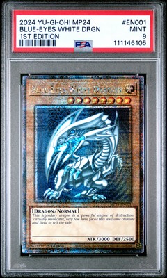 2024 YU-GI-OH! MP24-25TH ANV TIN: DUELING MIRRORS BLUE-EYES WHITE DRAGON PSA 9-image