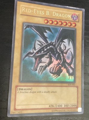 Red-Eyes Black Dragon SDJ-001 1st Edition  Ultra Rare Yu-Gi-Oh Card Played MP-image