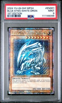 2024 YU-GI-OH! MP24-25TH ANV TIN: DUELING MIRRORS BLUE-EYES WHITE DRAGON PSA 9-image