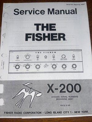 Fisher X-200 Service Manual Amplifier Photocopy-image