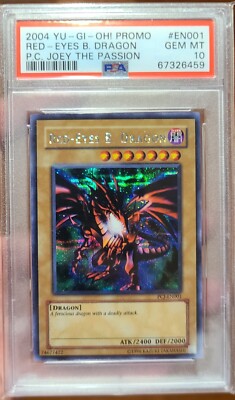 Yugioh 2004 Red Eyes Black Dragon PSA 10 Gem Mint PCJ EN001 Power of Chaos GBA-image