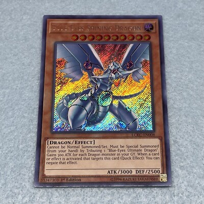 Yugioh Blue Eyes Shining Dragon LCKC 1st Edition Secret Rare Card NM-image