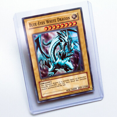 YuGiOh BLUE-EYES WHITE DRAGON 1st Edition Holo Card SKE-001 | Konami | Free S&H-image