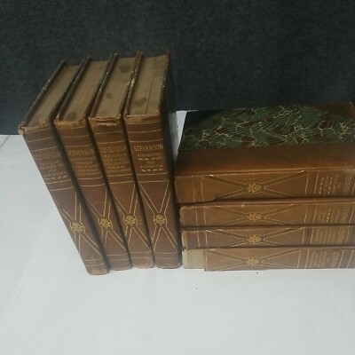 1904 WORKS OF ROBERT LOUIS STEVENSON 8 VOL Illustrated Co-operative Publications-image