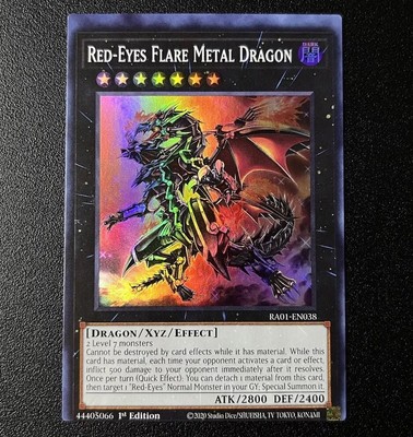 Yu-Gi-Oh! Misprint Red-Eyes Darkness Metal Dragon - Miscut - RA01-EN038 - NM-image