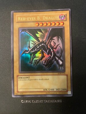 YUGIOH - Red-Eyes Black Dragon (LOB-100) Unlimited Edition Ultra Rare LP-image