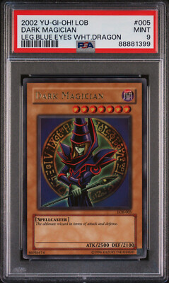 2002 Yu-gi-oh! Lob-legend Of Blue Eyes White Dragon 005 Dark Magician PSA 9-image