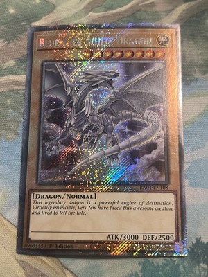 Yugioh Blue-Eyes White Dragon (8th Art) RA04-EN108 Platinum Secret Rare-image