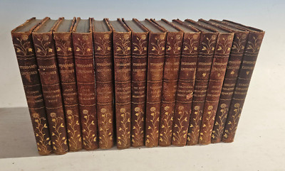STODDARDS LECTURES LEATHER 14 BOOKS ILLUSTRATED W/PICTURES COPYRIGHT 1897-image