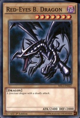 1st Ed Red-Eyes Black Dragon MIL1-EN027 Yugioh-image