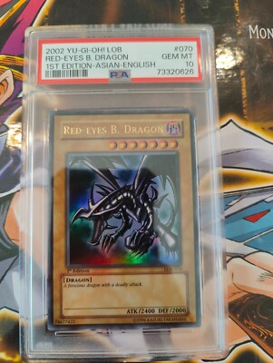 PSA 10 Red Eyes B. Dragon LOB-070 (AE)	2002	1ST EDITION	GEM MINT-image