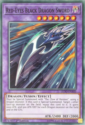 Yugioh Red-Eyes Black Dragon Sword LEDD-ENA43 Common 1st Edition-image