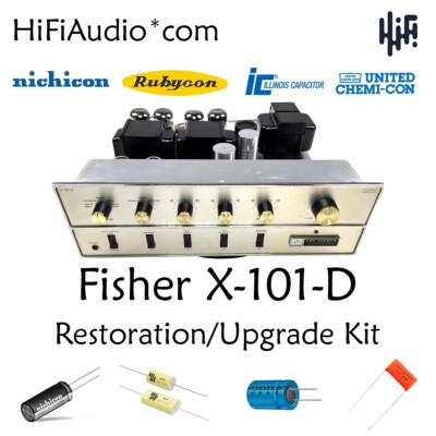 Fisher X-101-D amplifier restoration repair upgrade rebuild kit filter capacitor-image