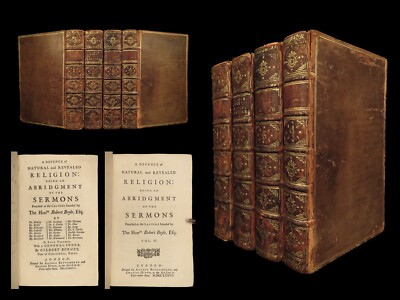 1737 1ed Natural & Revealed Religion Bible Sermons Robert Boyle Lecture 4v SET-image