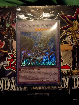 Yugioh Red-Eyes Slash Dragon LDS1-EN014 Secret Rare Limited Edition NM Sealed -image
