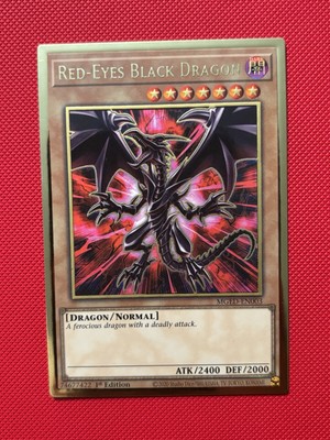 Yugioh! Red-Eyes Black Dragon Premium Gold Rare, MGED-EN003 Alt Art NM-image