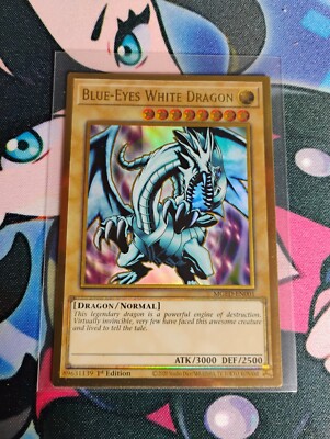 Yu-Gi-Oh! Blue Eyes White Dragon MGED-EN001 NM Gold Rare-image