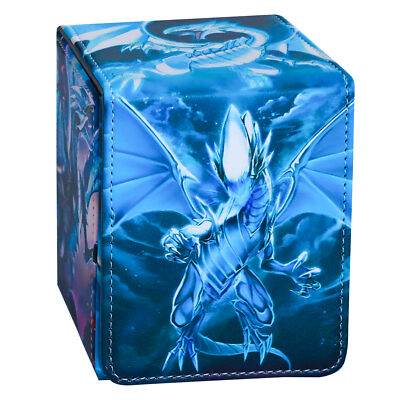 Leather Storage Box Yu-Gi-Oh! Blue-Eyes White Dragon Boxed Card Toy Card Box -image