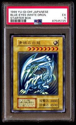 PSA 5 Blue-Eyes White Dragon Starter Box 1999 Japanese Graded Card-image