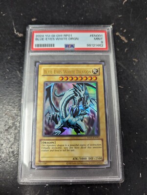 2024 YU-GI-OH! RP01-RETRO PACK #EN001 BLUE-EYES WHITE DRAGON PSA 9-image