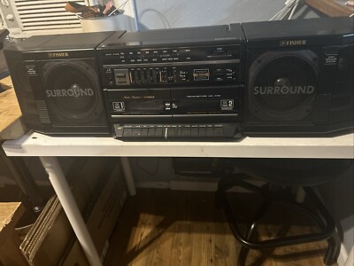 Fisher PH-W8028F Surround Sound Boombox AM/FM WORKING .Cassette Not Working-image