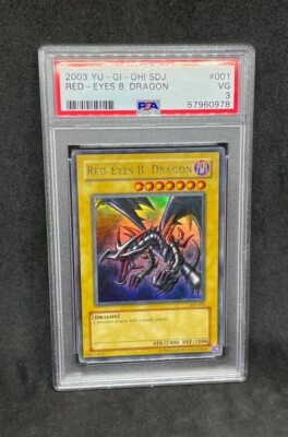 Yugioh Joey Deck Red - Eyes Black Dragon SDJ-001 Ultra Rare Holo Set PSA 3 VG 78-image