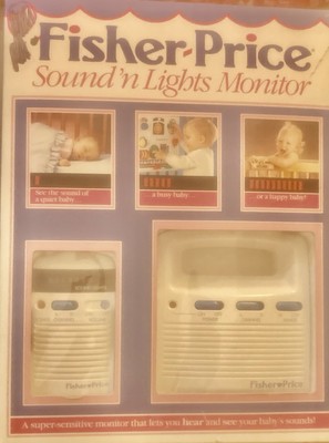 Vintage 1990's Fisher-Price Sound N'Lights Baby Monitor New in Box-image