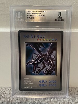 Red-Eyes Black Dragon Rare BGS 8 - 1998 Yugioh Duel Monsters Promos-image