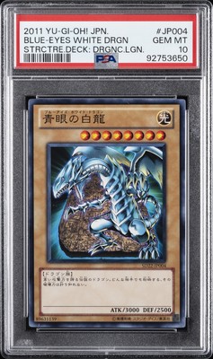 2011 YU-GI-OH! JPN STRUCTURE DECK: DRAGONIC LEGION BLUE-EYES WHITE DRAGON PSA 10-image