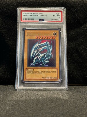 PSA 8 Blue Eyes White Dragon - SDK-001 - Unlimited - Yu-Gi-Oh!-image