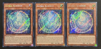 2025 YUGIOH RA04 1ST ED SECRET RARE ASTRAL KURIBOH X3 NM SET-image
