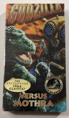 Godzilla Versus Mothra VHS Video Tape FACTORY SEALED Stamp of Approval sticker-image